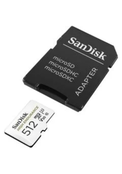 Sandisk High Endurance 512 GB 100/40MB/S MicroSDXC C10 V30 Adaptör
