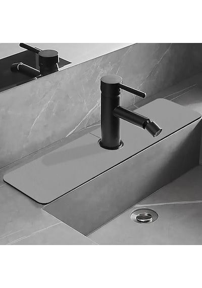 Emici Lavabo Kenar Matı Kaymaz Mutfak Tezgah Matı Musluk Damlama Tutucu Lavabo Sıçrama Koruyucu Banyo Ve Sünger Tut Diğer