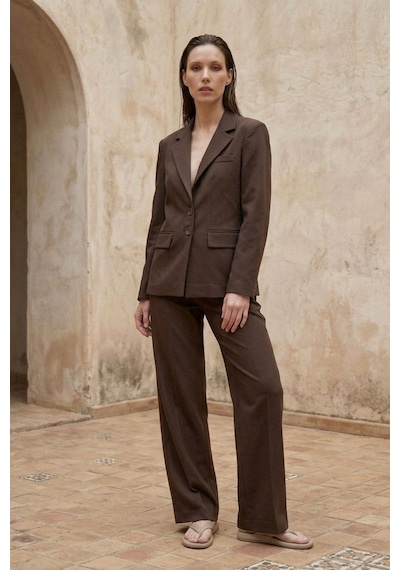 Hiccup My Fashıon Kadın Blazer Ceket Kahve Kahvesi