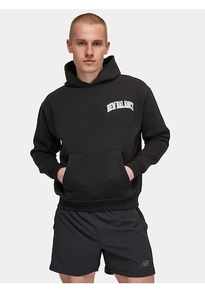 New Balance Siyah Erkek Hoodie Kapşonlu Sweatshirt Unh3350-bk Siyah