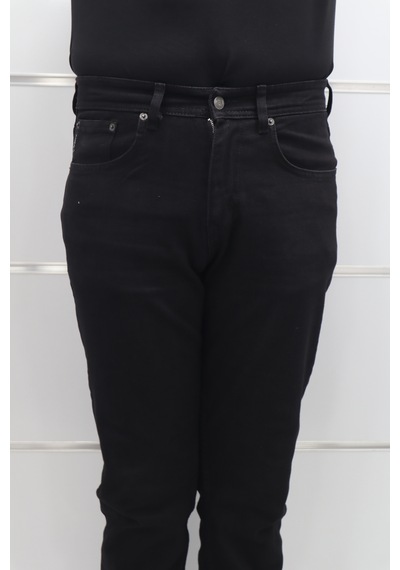 Denim Cartel Dmctekstil Erkek 966 Siyah Yüksek Bel Rahat Kesim Boru Paça Jean Pantolon
