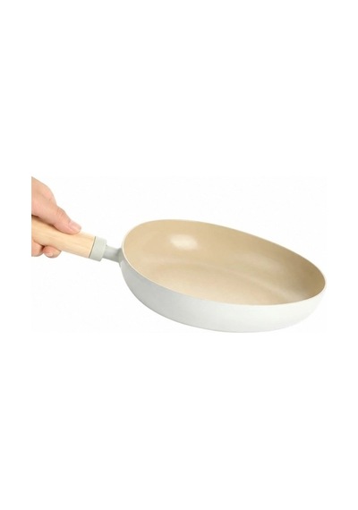 Fika Apex Seramik Kaplama Indüksiyonlu Tava 24 Cm - Bej Çok Renkli