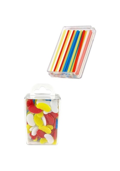 ayı Sayma Seti 1 Paket Plastik Sayı Sayma Çubukları ve Fasülyeleri 1. Sınıflar İçin Renkli Çubuk Fasulye