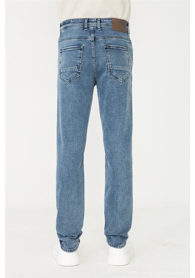 Mavi Düz Kesim Modern Jean Pantolon Mavi