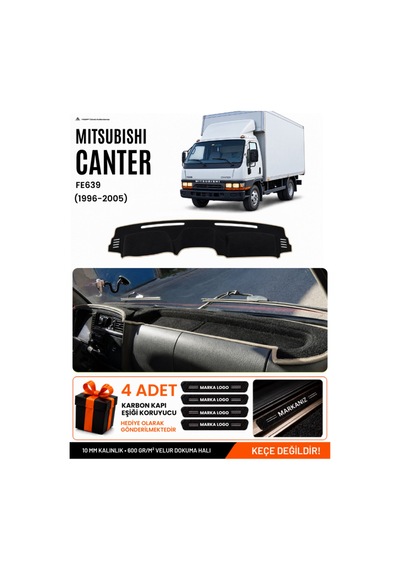 Mıtsubıshı Canter Fe639 1996-2005 Uyumlu Torpido Örtüsü, Torpido Kılıfı - Siyah Bej