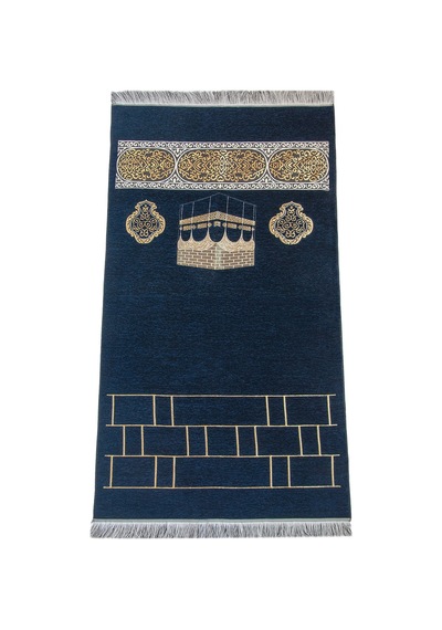 Kabe Motifli Şönil Seccade - Lacivert