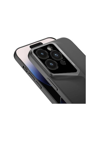 Apple Uyumlu iPhone 14 Pro Kılıf Ultra İnce Kamera Korumalı Sert Rubber Zore Procase Kapak-siyah Siyah