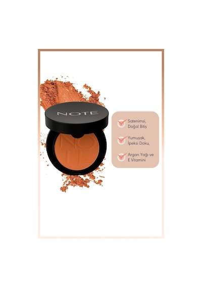 Note Cosmetique Luminous Silk Compact Blusher Toz Allık - 03 Coral