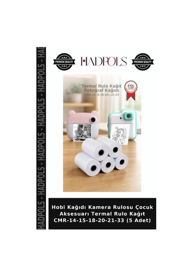 Hobi Kağıdı Kamera Rulosu Çocuk Aksesuarı Termal Rulo Kağıt Cmr-14-15-18-20-21-33 5 Adet