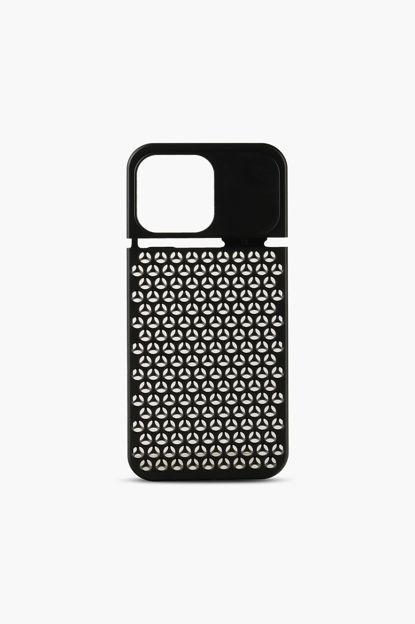 The Bulwark 15 Pro Max Siyah Alüminyum Alaşımlı,kokulu Metal Kızaklı Telefon Kılıfı Siyah