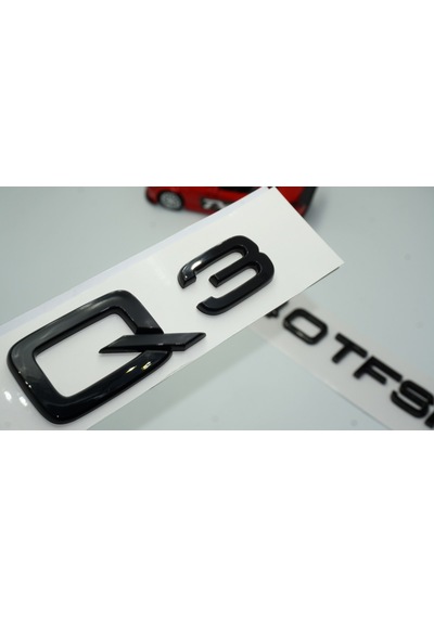 Audi Q3 40 TFSi Parlak Siyah ABS 3M 3D Bagaj Yazı Logo Ür