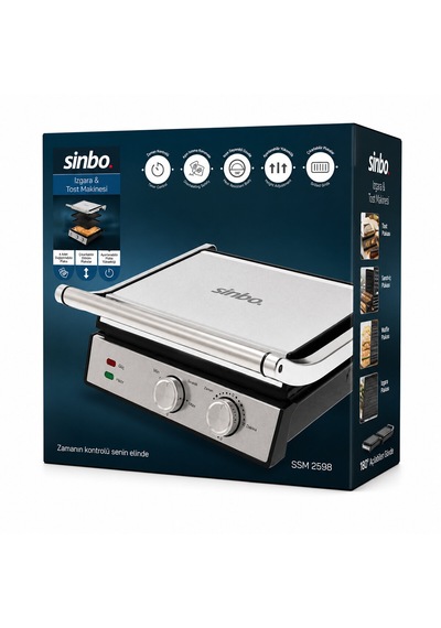 Izgara Ve Tost Makinesi 4 Dilim Yapışmaz Yüzey 2000w Ssm-2598