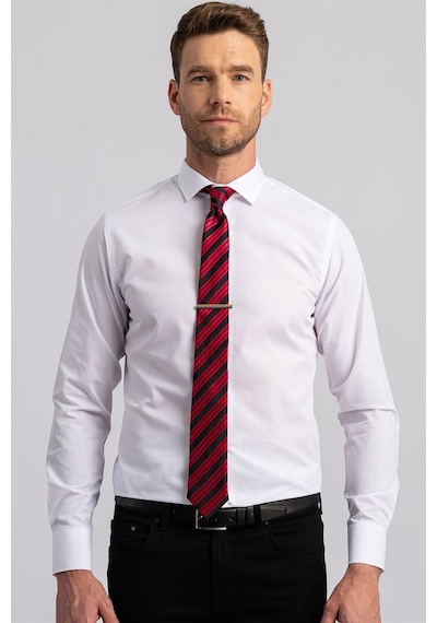 Tudors Slim Fit Dar Kesim Düz Erkek Gömlek-5178 Beyaz Tudors Slim Fit Dar Kesim Düz Erkek Gömlek-5178 Beyaz