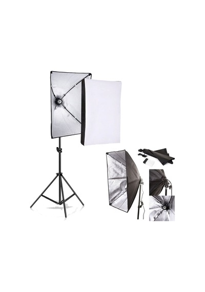Deyatech 50 x 70 CM Video Işığı Softbox Seti + 1.8 M Işık Ayağı