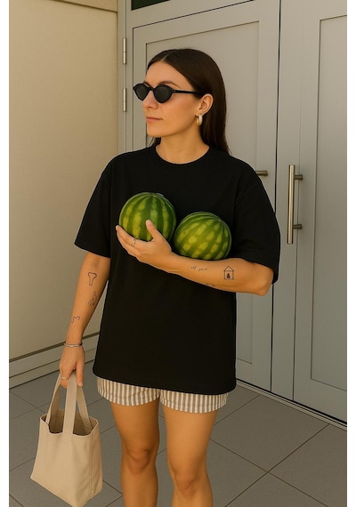 Oversize Unisex Tişört SIYAH