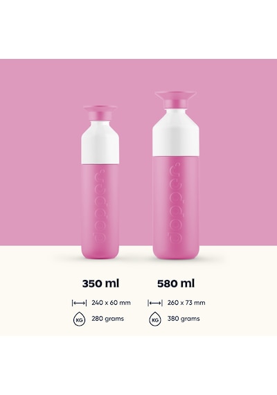 Dopper Insulated Yalıtımlı Termos Şişe 350 Ml - Pelikan Pembesi Koyu Pembe / Beyaz