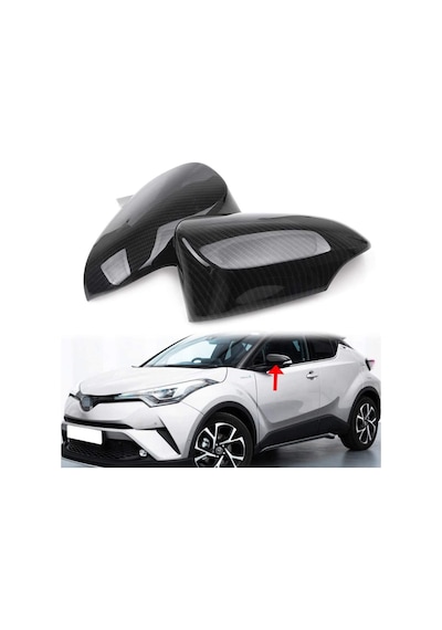 Toyota Uyumlu C-Hr 2016-2019 Ayna Kapagı Pıano Black