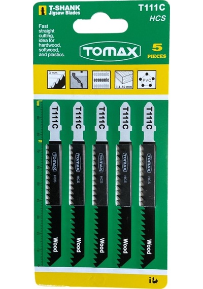 Tomax Normal Kesim Ahşap Dekupaj Ağzı T111c - 5'li Paket