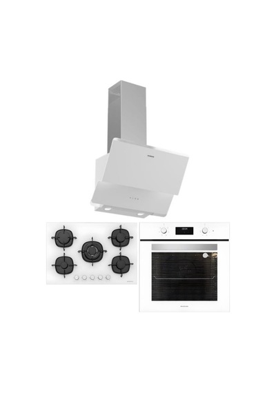 Silverline S2-BO6502W02 + CS5801E7W01 + 3490 Oslo Beyaz Ankastre Set