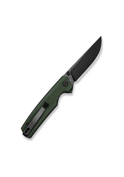 Sencut Stria Milled Green Canvas Micarta Handle Black D2 Blade Çakı Yeşil