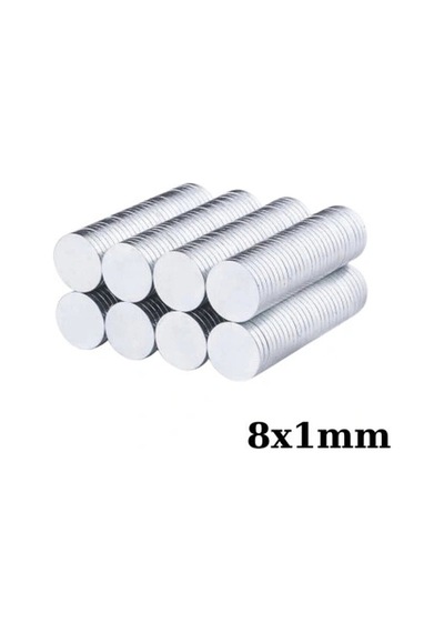 8x1mm Neodyum Güçlü Mıknatıs - Neodim Magnet