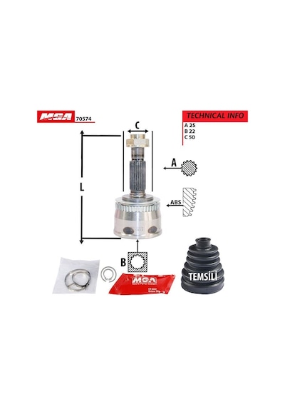 MGA 70574 AKS KAFASI DIŞ ABSLİ CERATO 04-10 1.6
