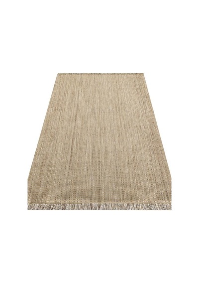 Doha Dh 01 Beıge Jüt Ve Polyester İle Üretilen Çift Taraflı Modern Kilim