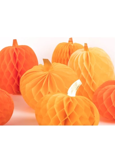 Meri Meri - Honeycomb Pumpkins - Petekli Bal Kabakları - 10'lu