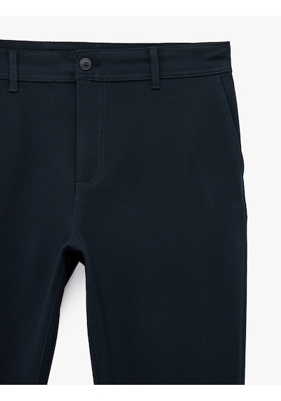 Koton Viskon Karışımlı Cepli Slim Fit Kumaş Pantolon Lacivert 6sam40079hw