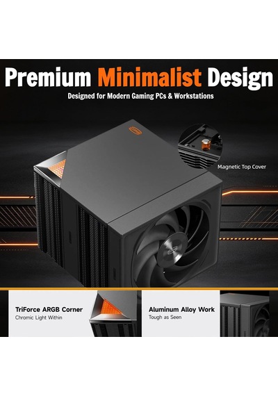 Cps Rz820 Cpu Hava Soğutucu, Dört 8mm Ve Dört 6mm Isı Borulu 290w Tdp Çift Kule Soğutucu, Çift Pwm Fan, Intel Lga Diğer Cps Rz820 Cpu Hava Soğutucu, Dört 8mm Ve Dört 6mm Isı Borulu 290w Tdp Çift Kule Soğutucu, Çift Pwm Fan, Intel Lga Diğer