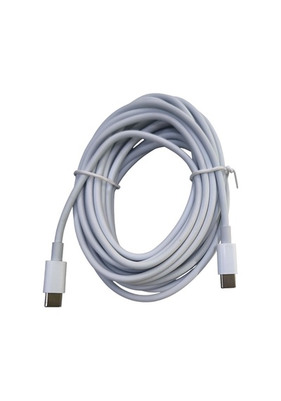Type C To Type C Şarj Va Data Kablosu Usb C Beyaz Kablo 5m
