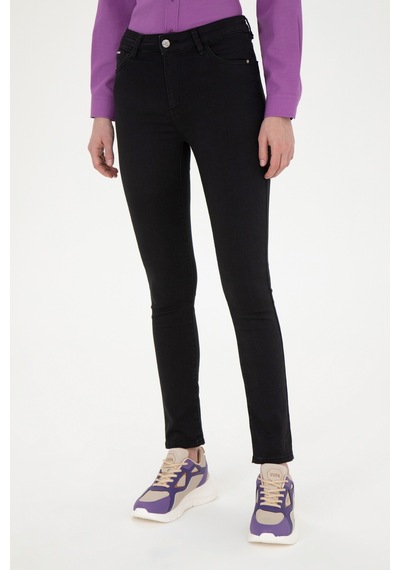 U.S. Polo Assn. Kadın Siyah Toothpick Fit Jean Pantolon 50288513-DN0027