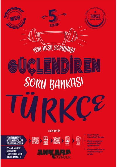 2025-2026 Müfredat Ankara Yayıncılık 5. Sınıf Güçlendiren Türkçe Soru Bankası