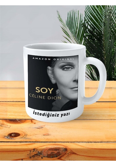 Celine Dion Baskılı Kupa Bardak Kişiye Özel Desen 2 Çok Renkli