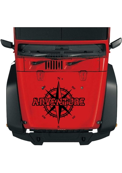 Pusula Ve Adventure Sticker - Araba Oto Karavan Motosiklet Cam Sticker - 00052 30x29 Cm