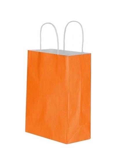 Turuncu Kraft Çanta Orta Boy 25x12x31 Cm 25 Adet