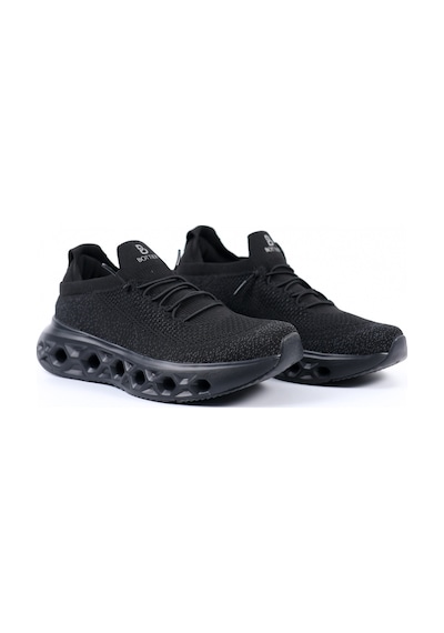 Tuna Bottier Siyah Bağcıksız Kadın Spor Ayakkabı Triko Sneaker - 25asw851 Siyah