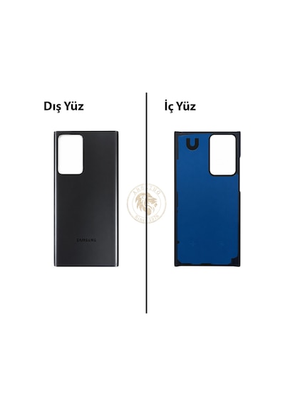 Samsung Galaxy Note 20 Ultra Siyah Renk Arka Kapak Arka Cam Batarya Kapağı Pil Kapağı Lazer Kesim Back Cover Galaxy Note 20 Ultra Uyumlu