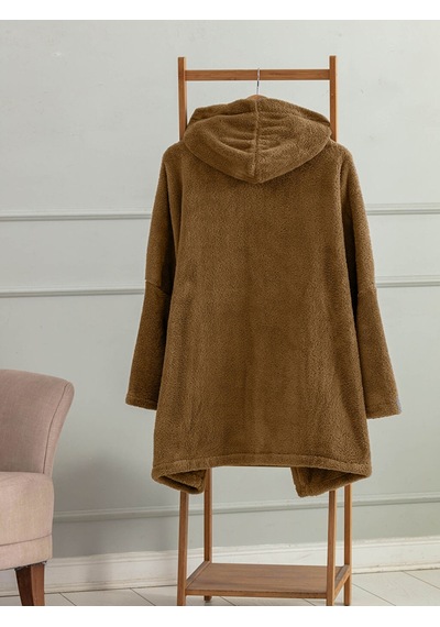 Mulberry Wellsoft Kapşonlu Giyilebilir Tv Battaniyesi Unise x Over Size - Camel