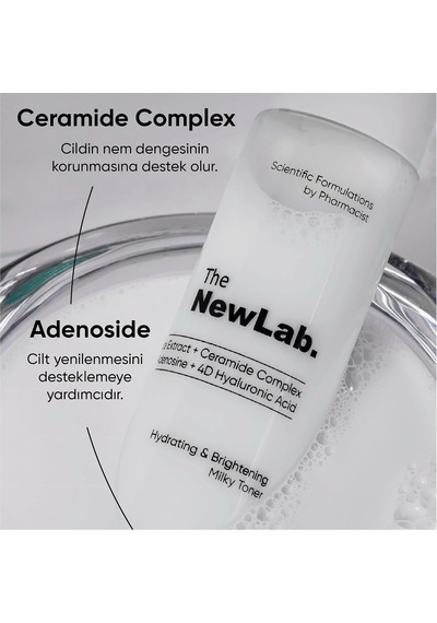 Aydınlatıcı Süt Tonik Milky Toner Pirinç Özü & Seramid Glass Skin Etkisi 150 Ml Rice Extract, Adonesine, Ceramide Complex, 4d H.acid