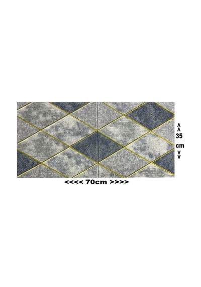 Kendinden Yapışkanlı 3d Modern Baklava Desen Salon Mutfak Duvar Kağıdı Paneli 70x35cm 1 Adet Nw157
