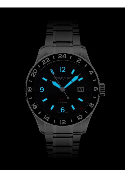 Montblanc 1858 Gmt 42 Mm Erkek Kol Saati 129615 Altın - Mavi