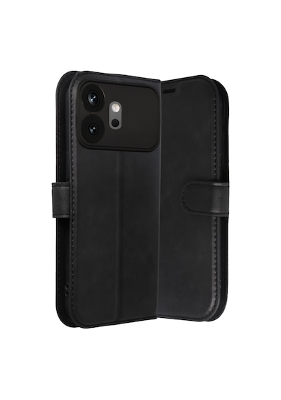 Huawei Honor 600 Kılıf Deri Deluxe Cüzdanlı Kapaklı Case Siyah
