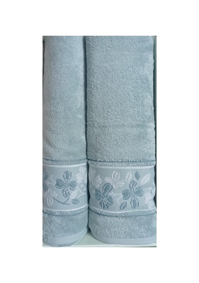Fiore Line Bej Yeşil Bambu Hamam Seti Bej - Yeşil