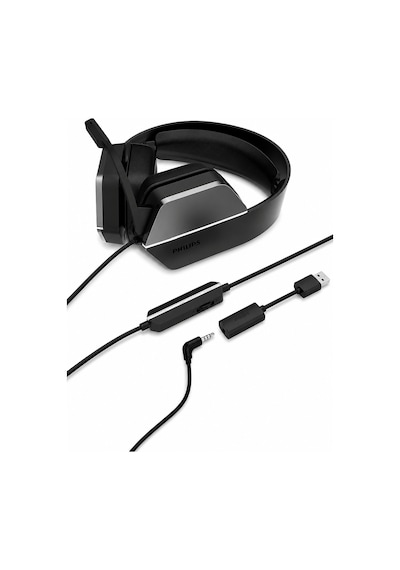Philips Tag4106bk/00 7.1 Surround Oyuncu Kulaklığı, 50 Mm, Usb+3.5 Mm, Çıkarılabilir Mikrofon, Siyah