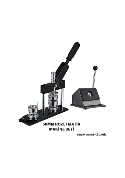 58mm Manuel Buton Makinası Seti Vg58mbmst