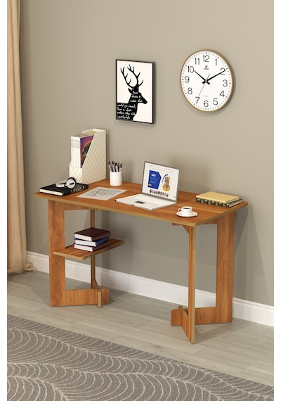 Asra Trend Raflı Modern Çalışma Masası ÇM-02 %100 MDF Bilgisayar Ofis Ders Masası Petra