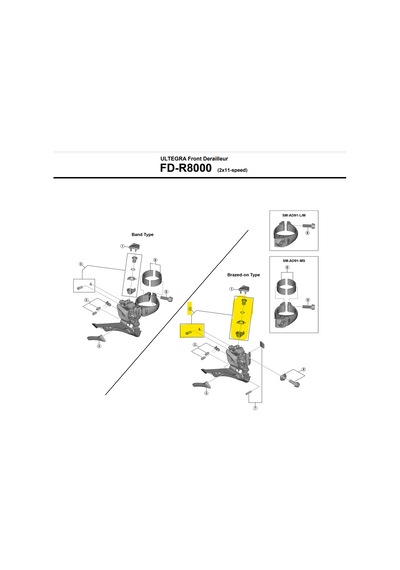 Shimano Ultegra Fd-r8000 Ön Vites Teli Bağlantı Vida Seti Y2ba98010 Siyah