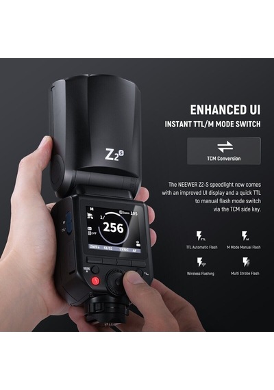 Neewer Z2pro-s Sony Uyumlu 76w Yuvarlak Kafa Akülü Tepe Flaşı