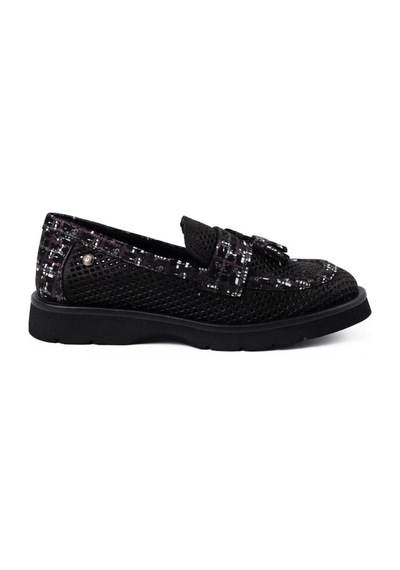 Mamma Mia D26ya-3820 Püsküllü Delikli Loafer Kadın Ayakkabı Sıyah